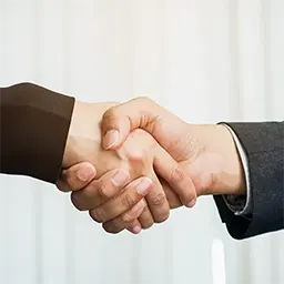 two people handshaking